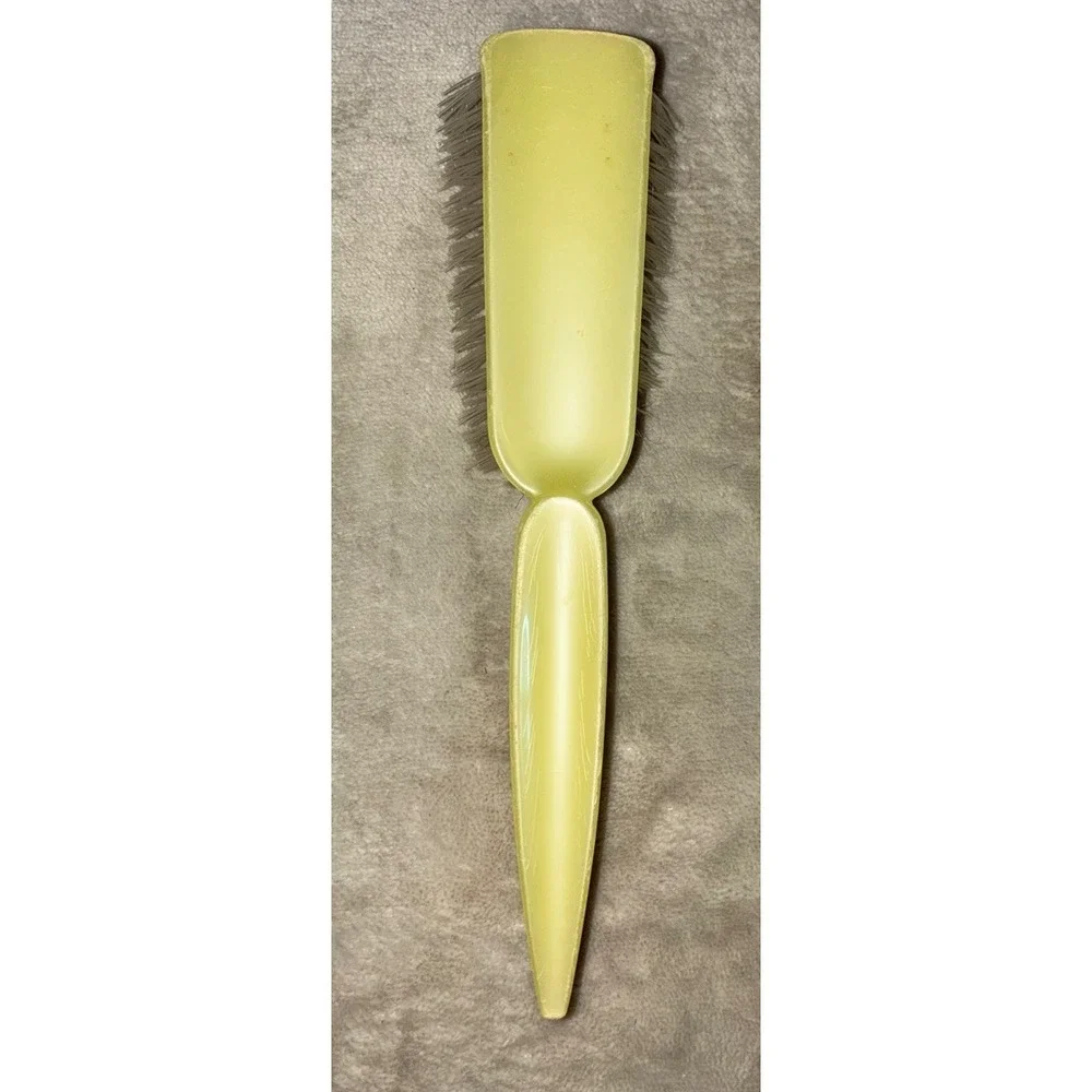 Vintage Prolon 34 Hair Brush Yellow Pearlescent Nylon Bristles